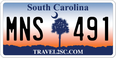 SC license plate MNS491
