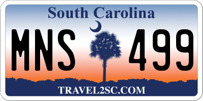 SC license plate MNS499