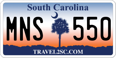 SC license plate MNS550