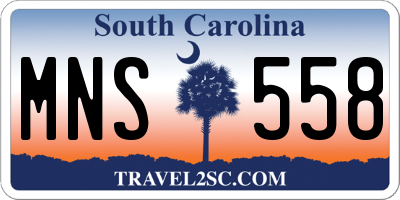 SC license plate MNS558