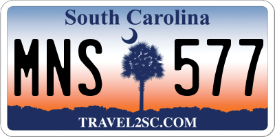 SC license plate MNS577