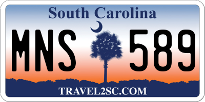 SC license plate MNS589