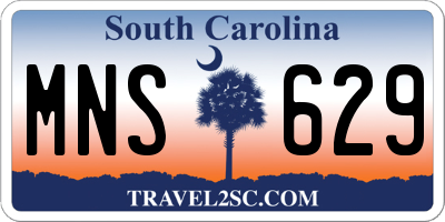 SC license plate MNS629