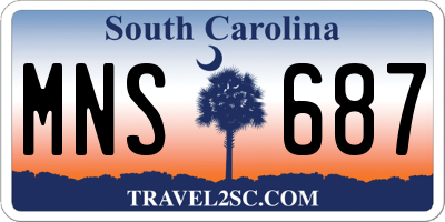 SC license plate MNS687