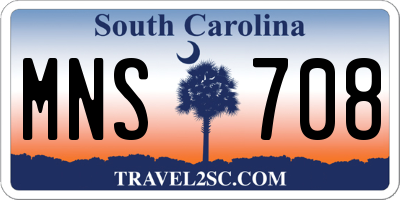 SC license plate MNS708