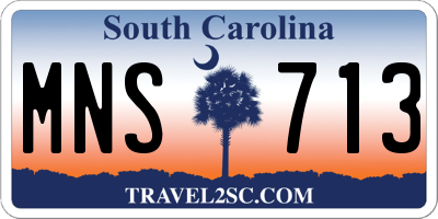 SC license plate MNS713