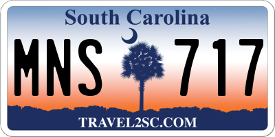 SC license plate MNS717