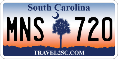 SC license plate MNS720