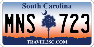 SC license plate MNS723