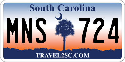 SC license plate MNS724