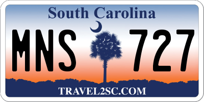 SC license plate MNS727