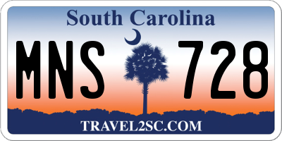 SC license plate MNS728