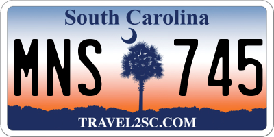 SC license plate MNS745