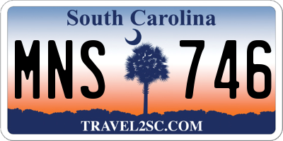 SC license plate MNS746