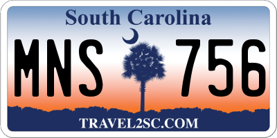 SC license plate MNS756