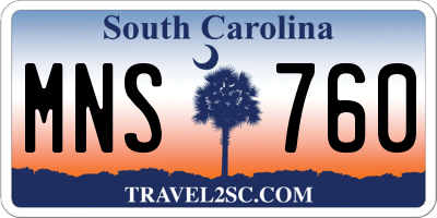 SC license plate MNS760