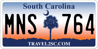 SC license plate MNS764