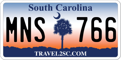 SC license plate MNS766