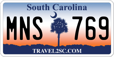 SC license plate MNS769