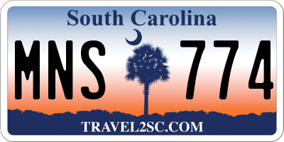SC license plate MNS774