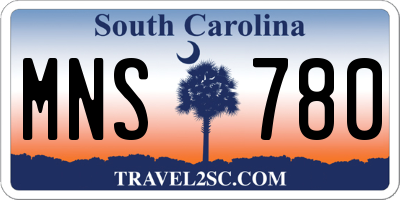 SC license plate MNS780