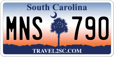 SC license plate MNS790