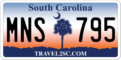 SC license plate MNS795