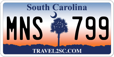 SC license plate MNS799
