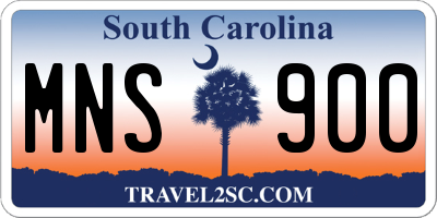 SC license plate MNS900