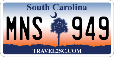 SC license plate MNS949
