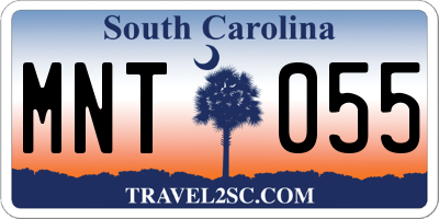 SC license plate MNT055