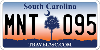 SC license plate MNT095