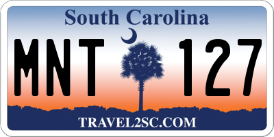 SC license plate MNT127