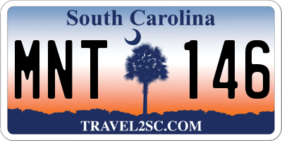 SC license plate MNT146