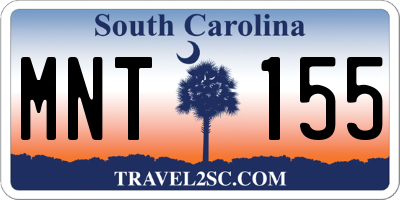 SC license plate MNT155