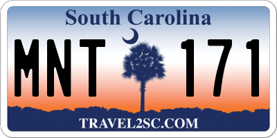 SC license plate MNT171