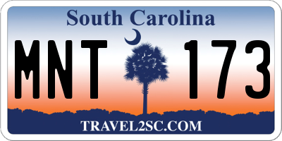SC license plate MNT173