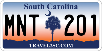 SC license plate MNT201