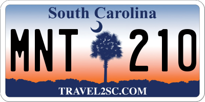 SC license plate MNT210