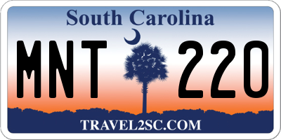 SC license plate MNT220