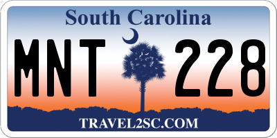 SC license plate MNT228