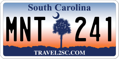 SC license plate MNT241