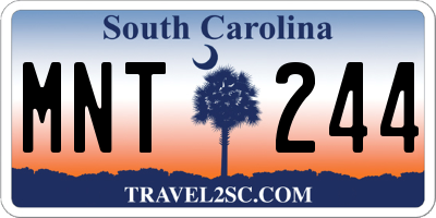 SC license plate MNT244