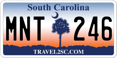 SC license plate MNT246
