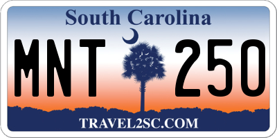 SC license plate MNT250