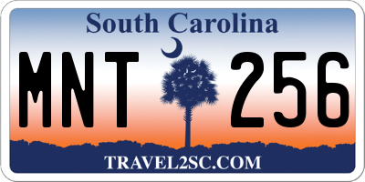 SC license plate MNT256