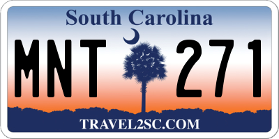 SC license plate MNT271