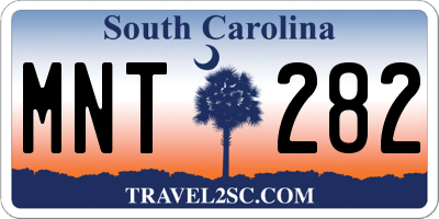 SC license plate MNT282
