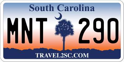 SC license plate MNT290