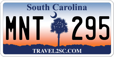 SC license plate MNT295